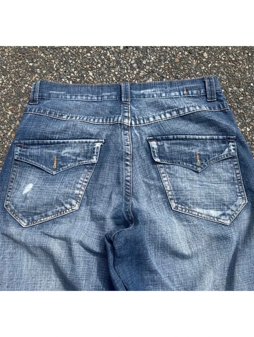 2000s Kani Men's Blue Denim Shorts